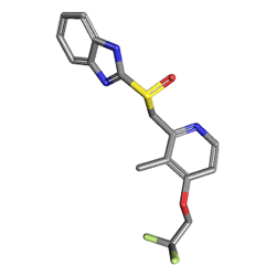 Degastrol 15 mg 28 Kapsül (Lansoprazol) Kimyasal Yapısı (3 D)