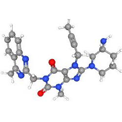 Trajenta 5 mg Tablet (Linagliptin) Kimyasal Yapısı (3 D)