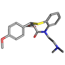Diltizem 25 mg 1 Flakon (Diltiazem HCL) Kimyasal Yapısı (3 D)