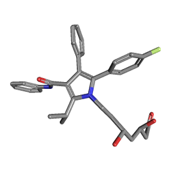 Alvastin 20 mg 90 Tablet (Atorvastatin Kalsiyum) Kimyasal Yapısı (3 D)
