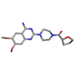 Teraumon 5 mg 30 Tablet (Terazosin HCL) Kimyasal Yapısı (3 D)