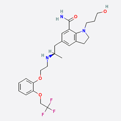 Urorec 4 mg 30 Kapsül (Silodosin) Kimyasal Yapısı (2 D)