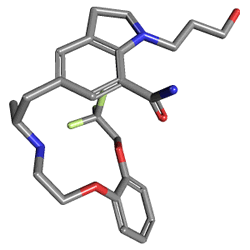 Urorec 4 mg 30 Kapsül (Silodosin) Kimyasal Yapısı (3 D)