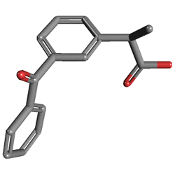 Arex 50 mg 30 Tablet (Deksketoprofen) Kimyasal Yapısı (3 D)