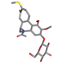 Tyoflex 4 mg 20 Kapsül (Tiyokolsikozid) Kimyasal Yapısı (3 D) Tyoflex 4 mg 20 Kapsül (Tiyokolsikozid) Kimyasal Yapısı (3 D)