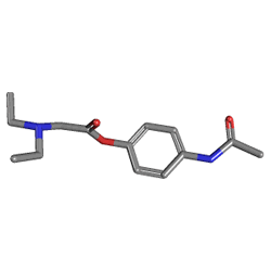 Xfebril 10 mg/ml IV 12 Flakon (Parasetamol) Kimyasal Yapısı (3 D)