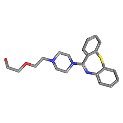 Ankep 25 mg 30 Tablet (Ketiapin) Kimyasal Yapısı (3 D)