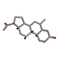 Mitolon Göz Damlası %0.1 5 ml (Florometolon) Kimyasal Yapısı (3 D)